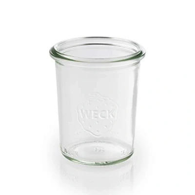 Imagen de APS 12 tarros originales WECK 160 ml, Ø 6 cm, H: 8 tarro de conserva, decorativo, postre, almacenamiento, apto para el lavavajillas