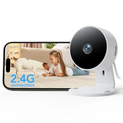 Imagen de GNCC GC3 Cámara Vigilancia WiFi Interior 1080P, Monitor para Bebés y Mascotas con Visión Nocturna, Detección de Humano Audio Bidireccional, Modo Privacidad, Cloud/SD, Compatible Alexa, 2.4GHz