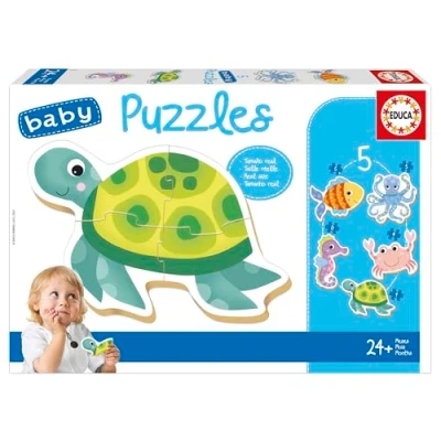 Imagen de Educa Baby Puzzles Animales actuáticos Set de 5 progresivos 3 a Piezas para Aprender con Diferentes Niveles dificultad. Recomendados Partir 24 Meses (19951)
