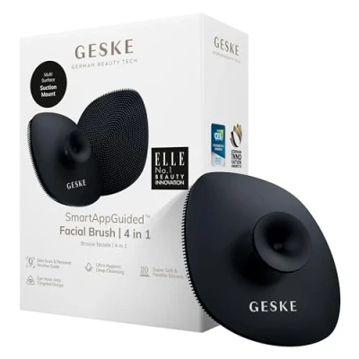 Imagen de GESKE Cepillo facial SmartAppGuided™ 4 en 1 de Limpieza con mango silicona suave profesional Dispositivo la piel