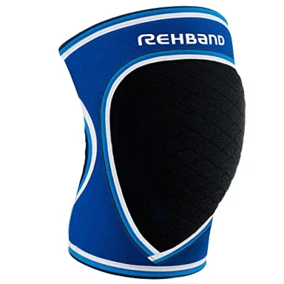 Imagen de Rehband rodilleras para voleibol, balonmano y deportes de interior, neopreno cómodas ajustadas, mujeres hombres, Color:Azul, Talla:M