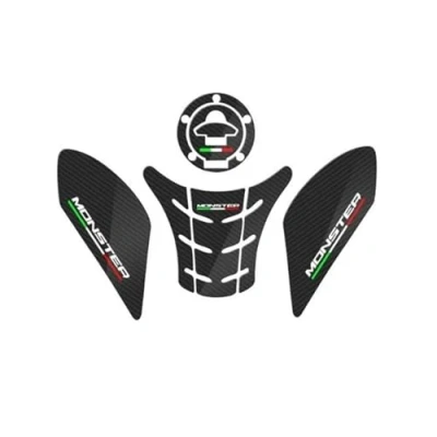 Imagen de Calcomanías de Almohadilla tanque Combustible para Motocicleta, Pegatina Protectora Tapa Gas, Decoración DUCATI Monster 797 821 1200 EVO Almohadillas protectoras combus