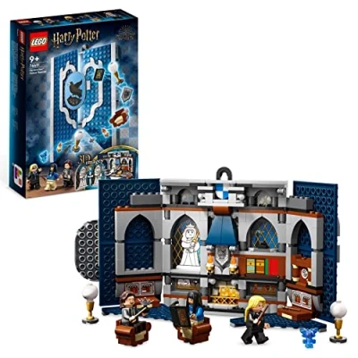 Imagen de LEGO 76411 Harry Potter Estandarte de la Casa Ravenclaw, Sala Común del Castillo Hogwarts o Cuadro Pared con Mini Figura Luna Lovegood, Juguete Viaje
