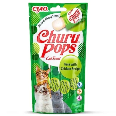 Imagen de CHURU Cat Pops Receta DE ATUN con Pollo 4X 15GR