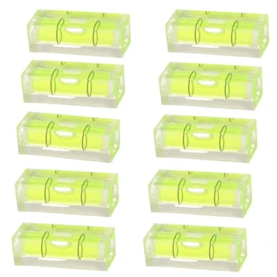 Imagen de Zwenjuan Mini Spirit Level,10 Piezas Bubble Nivel Pequeño,Nivel de Burbuja Horizontal,Niveles Burbuja,Mini Burbuja,Pequeña del espíritu,15 x 15 40 mm