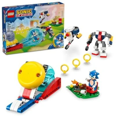 Imagen de LEGO Sonic The Hedgehog Batalla de en la Hoguera Set Construcción con Dron y Robot Juguete, 4 Minifiguras Personajes, Regalo para Gamers, Niños Niñas 7 Años o Más 77001