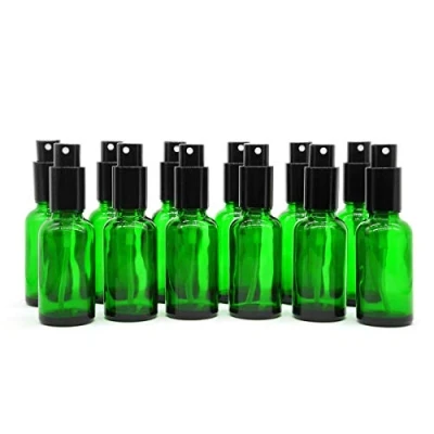 Imagen de YIZHAO Verde Bote Spray Pulverizador Cristal 30ml, Pequeño con Fina Niebla, para Aceite Esencial, Aromaterapia, Perfume,Limpieza, Viaje, Agua,Farmacia, Laboratorio 24Pcs