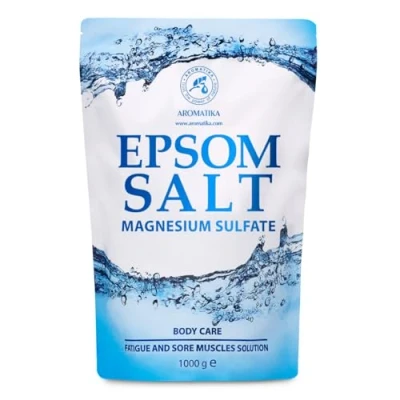 Imagen de Sal de Epsom 1000g 100% Pura &amp; Natural Fuente Concentrada Magnesio Relajación Recuperación Muscular Desintoxicación Cuidado del Cuerpo Cura Mejor Buen Sueño