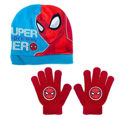 Imagen de Marvel Spiderman Gorro y Guantes para Niño, Conjunto de Invierno Niños, Accesorios Infantil Diseño