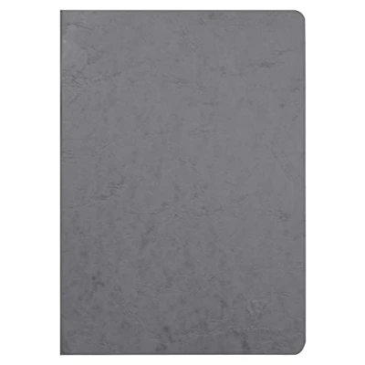 Imagen de Clairefontaine, 733005C Libreta grapada, A4 (21 x 29,7 cm), 96 páginas blancas lisas 90 gr, Age Bag, Gris