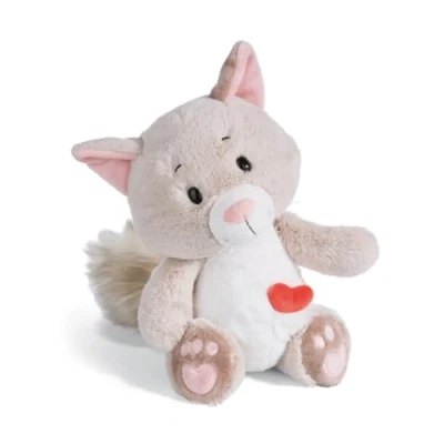 Imagen de NICI Love Gato Esponjoso 25cm Gris sostenible Hecho de Suave Peluche, para Jugar y abrazar, niños Adultos, una Gran Idea Regalo (49407)