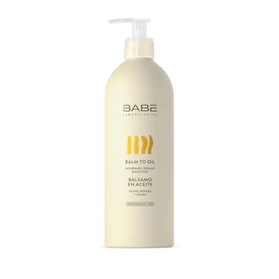 Imagen de LABORATORIOS BABÉ Bálsamo en Aceite 500 ml Crema Corporal Hidratante y Nutritiva para Piel Seca Atópica Con Prebióticos, Probióticos Omega Alivio del Picor Reparación