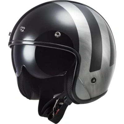 Imagen de LS2, Casco Moto Jet BOB II LINES Gloss Black Jeans, L