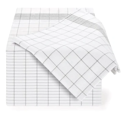 Imagen de Blumtal paños de cocina algodon 50x70cm en juego 10 trapos 100% para secar súper absorbentes kitchen towels grises a cuadros