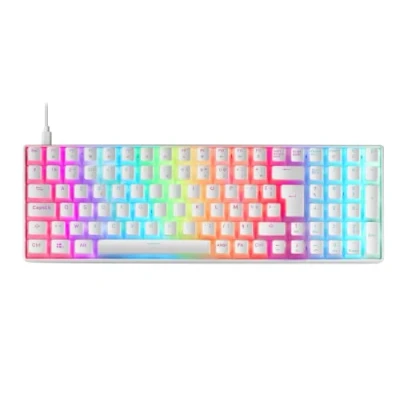 Imagen de Teclado Mecánico Rgb Mars Gaming Mkultra Blanco, Switch Outemu Sq Azul, Idioma Francés