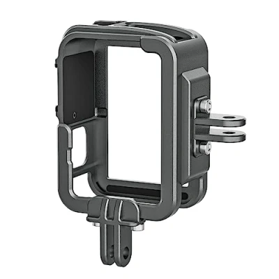 Imagen de TELESIN Carcasa Protectora Vertical de Aluminio para GoPro Hero 12 11 10 9 Negro, se Adapta a Go Pro con Filtro Lente ND CPL MAX en la cámara, Zapata fría conectar al micrófono