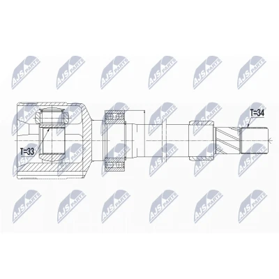 Imagen de NTY NPW RE 059 Junta Homocinética Eje delantero, derecha RENAULT: Captur
