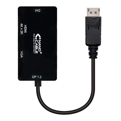 Imagen de Conversor Displayport A Vga / Dvi Hdmi, 3 En 1 Nanocable