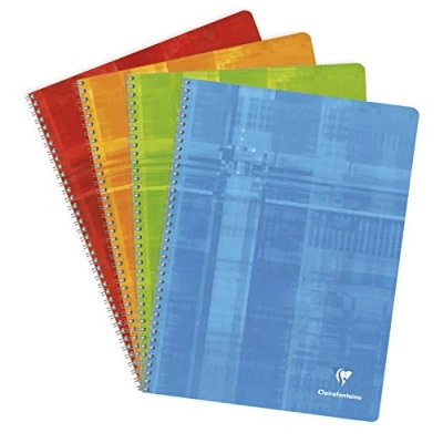 Imagen de Clairefontaine 8352C cuaderno de espiral alambre, A4+, cuadrado, 90 g, hojas, colores surtidos