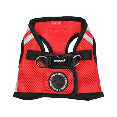 Imagen de PUPPIA Arnés para Perros Soft Vest Harness Pro, Rojo, M