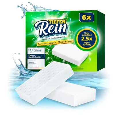 Imagen de 2,5 veces más larga vida útil Borrador de suciedad Pro 6 unidades Nuevo: esponja goma borrar mágica extra duradera Magic Eraser elimina la en pared,