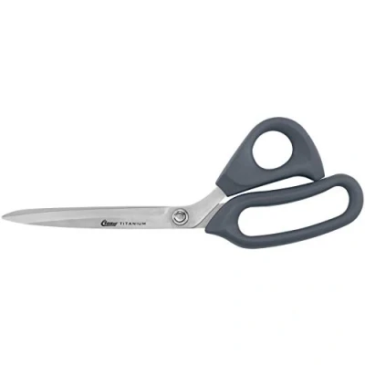 Imagen de Clauss 18517 Tijeras dobladas ultra flexibles de titanio 10 pulgadas, color gris