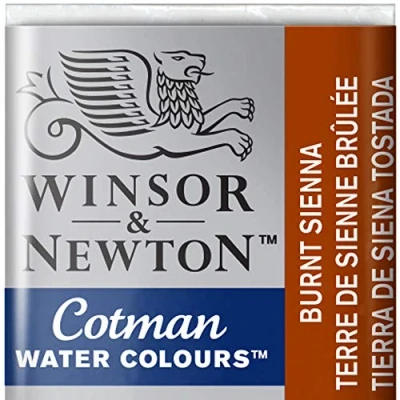 Imagen de Winsor &amp; Newton Cotman Acuarela En Pastilla, Tierra De Siena Tostada, 1,9x1,6x1,1 cm