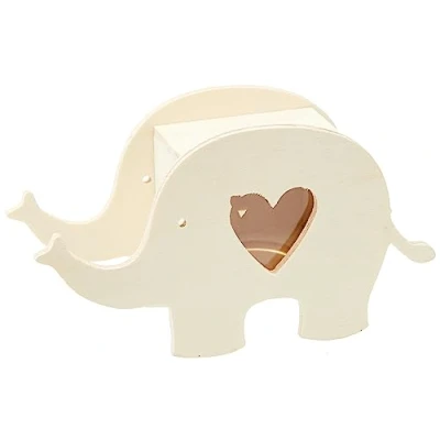 Imagen de Rayher 62967505 Hucha de madera con forma elefante, FSC 100%, natural, 16,4 x 5,5 9 cm