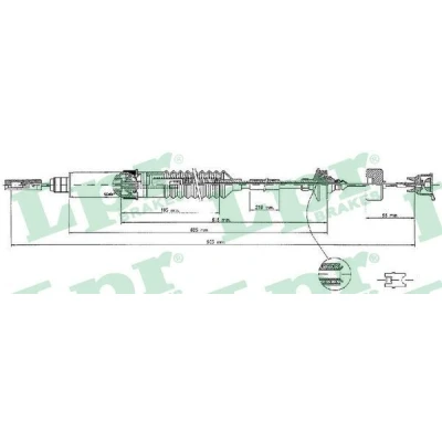 Imagen de LPR C0241C Cable de Embrague con reajuste automático FIAT: Scudo I Furgón, Familiar, PEUGEOT: Expert CITROËN: Jumpy Furgón