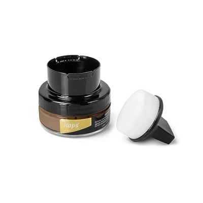 Imagen de Kaps Crema para Zapatos con Aplicador de Esponja, Cuidado Intensivo y Nutritivo del Cuero, Delicate, 70 Colores (178 haya)
