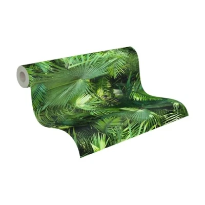 Imagen de A.S. Création Bude 36200 1 Papel pintado, diseño de hoja palmera, color verde
