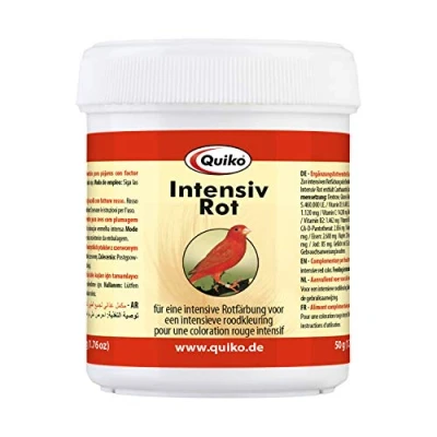 Imagen de Quiko Intensive Rojo 50g Alimento complementario para Aves con Factor la coloración roja intensiva y intensificación del Color Plumaje de Las