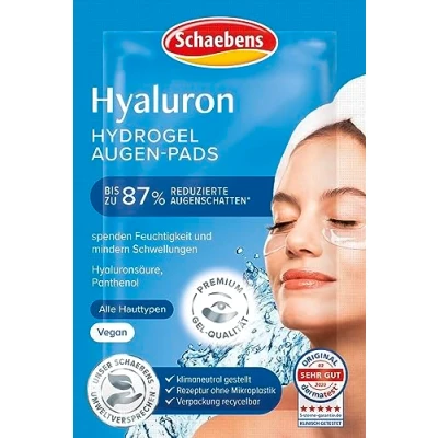Imagen de Schaebens Almohadillas de hidrogel hialurónico que hidratan y reducen las ojeras con ácido pantenol para todo tipo pieles