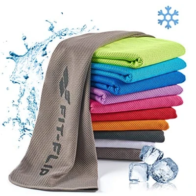 Imagen de Fit Flip Toalla de enfriamiento 100x30cm, Deporte refrescante, fría, Airflip Cooling Towel, Microfibra Color: Gris, tamaño: 100x30cm