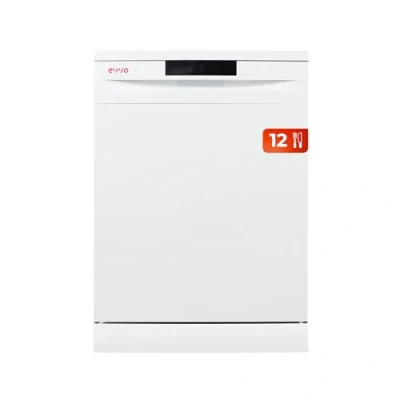 Imagen de EVVO Lavavajillas Ancho 60 cm, Capacidad para 12 Cubiertos, Programa de Media Carga, Ahorro con el ECO, 5 Programas, Bandeja Superior Ajustable, Panel Oculto, Modelo: D1 Acabado: Blanco