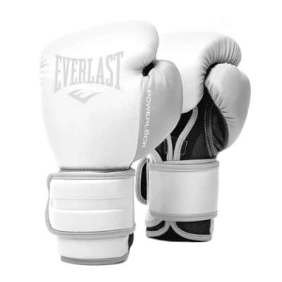 Imagen de Everlast Powerlock 2R Guantes De Boxeo para Entrenamiento, Blanco, 340 G (12 Oz)