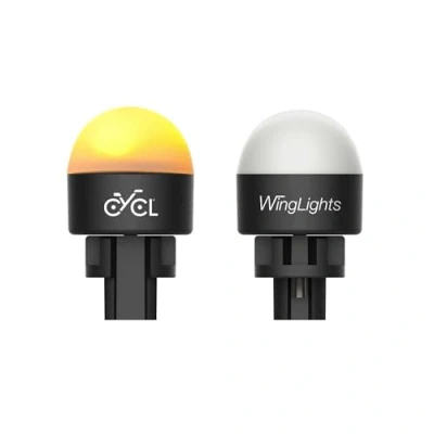 Imagen de CYCL WingLights Pop for e Scooters Flechas para Patinete eléctrico Indicadores de dirección Compatible con Manillar Perfil Luna Ascendente Batería cargada LED Naranja Luces Intermitentes