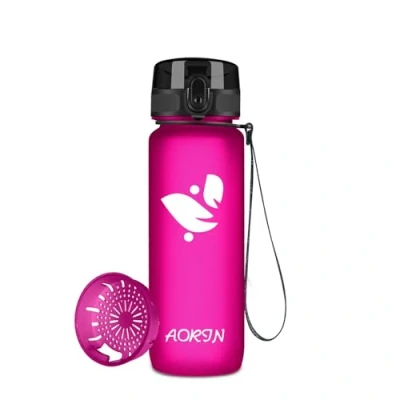 Imagen de AORIN Botella Agua Deporte 1000ml Niños Sin BPA，Impermeable y Reutilizable，Apertura con un Solo botón，Aplicar a Sport, Gimnasio, Trekking，Bicicleta