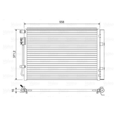 Imagen de VALEO 822597 Condensador con secador Aluminio 371 HYUNDAI: i20 II Active, Hatchback