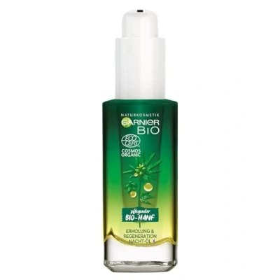 Imagen de Garnier Gesichtsöl, pflegendes Öl aus Bio Hanf, Naturkosmetik, Regeneration, Serum gegen Alltagsstress dank Hanfsamen Öl, Bio, 30 ml