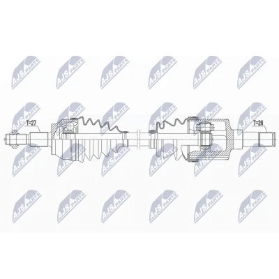 Imagen de Semi eje NTY NPW FR 164