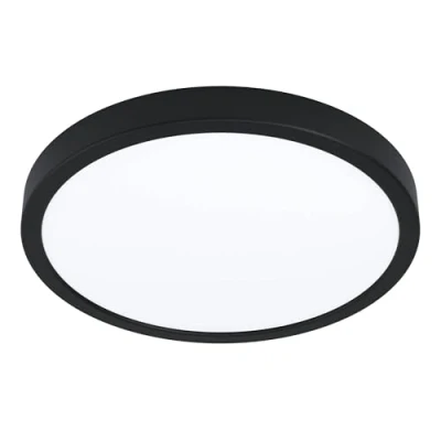 Imagen de Eglo connect.z Smart Home lámpara de techo LED para baño Fueva Z, diámetro 28,5 cm, ZigBee, control voz y la aplicación, color luz, regulable, aluminio negro, IP44