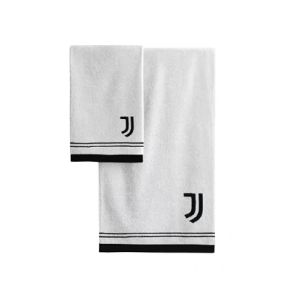 Imagen de hermet Juventus Toallas de baño, Juego 2 Toalla Cara, bidé, Producto Oficial, 100% algodón, Piezas, Blanco y Negro