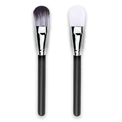 Imagen de IZyufan 2 Piezas Brocha de Base, Fundación Cepillo, Maquillaje Fluido, Profesional para Base Bases Cremosas, en Polvo o Líquidas