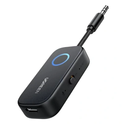 Imagen de UGREEN Adaptador Bluetooth 2 en 1 Transmisor Receptor 5.2 Audio Jack 3,5mm para TV Coche Altavoz Auriculares Amplificador Móvil PC