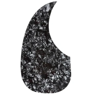 Imagen de Musiclily Autoadhesivo Pickguard Forma de Lágrima Golpeador para Zurdos Guitarra Acústica Estilo Martin D28, Black Pearl