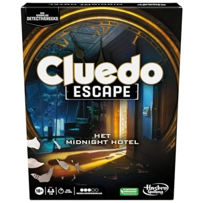 Imagen de Hasbro Gaming Cluedo Escape: The Midnight Hotel Juego de Mesa Escape Room Juegos únicos para 1 6 Jugadores cooperativos Detectives (versión Holandesa)