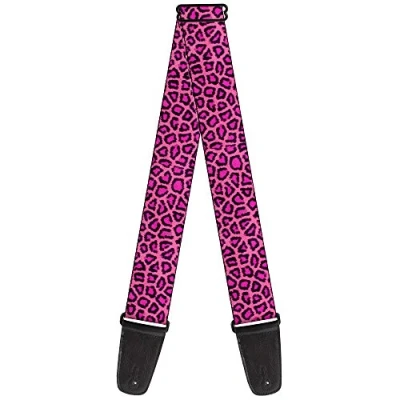 Imagen de Buckle Down Correa para guitarra Leopardo Rosa Fucsia 2 pulgadas de ancho (GS W31201)