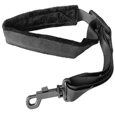 Imagen de Morneve Correa para el cuello del saxofón con piel de oveja gruesa y acolchada regular gamuza vellu gancho clarinete alto tenor soprano cuernos bajos sax cinturón