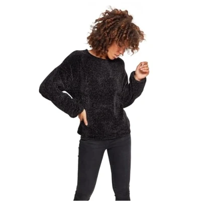 Imagen de Urban Classics Curvy Ladies Oversize Chenille Jersey de punto, Mujer, Talla: XS, Black